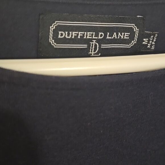 Duffield lane Blue Sheath Dress with Bell Sleeves - Picture 2 of 7